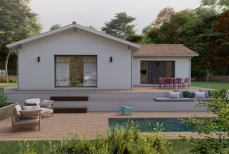 votre maison de 90m2 sur un terrain de 2000m2 sur la commune de La Chapelle-Aubareil au prix de 188600&euro; avec Alpha Constructions